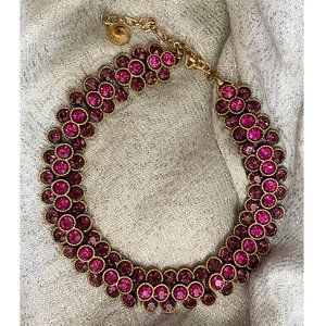 Vintage pink and purple jeweled choker